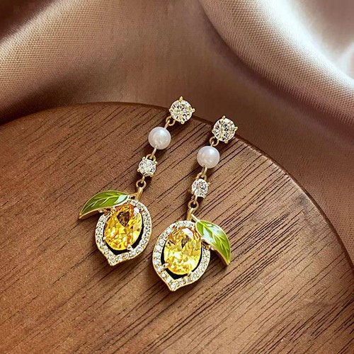 Orecchini forma limone - a,