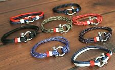 STOCK LOTTO 20 BRACCIALETTI COLORI MISTI CON GRILLO INOX NAUTICA  BRACCIALETTO