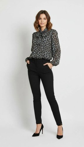 Blusa leopard seta - leopard,