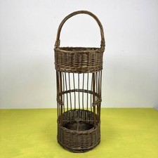 cesto porta bottiglie vintage in vimini