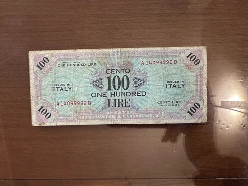 Allied military currency 100 - military,