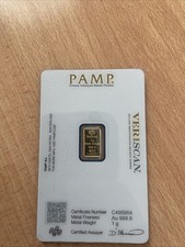 Lingotto Oro 1 Grammo Pamp