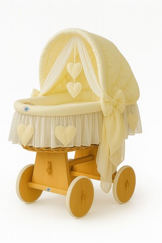 Culla vimini amelia con - vimini,