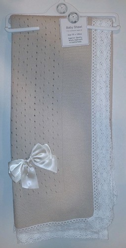 Baby shawl blanket - shawl, knitted