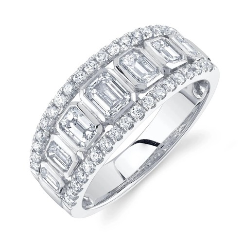 14k oro bianco lunetta - 14k,