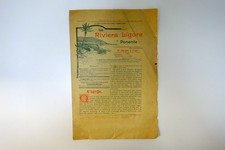 La Riviera Ligure di Ponente Rivista Dono ai Clienti Olio Sasso 1897 Novaro Raro