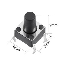 x20PZ Mini Micro Pulsante 6x6x9mm Interruttore Switch Tattile 4 PIN per PCB x20