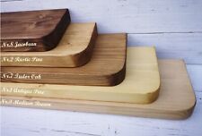 Ripiano con bordi arrotondati curvi LEGNO MASSELLO incl. staffe nascoste RUSTICO GROSSO