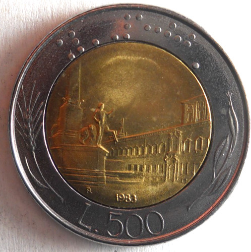 1983 italia 500 lire - italia,