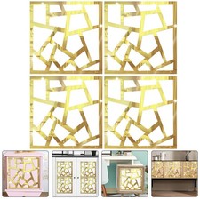  4 Pcs Stickers Muraux Miroir