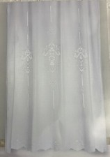 Tenda puro Lino 100% Ricamo a Mano Intaglio Elegante mis 210x300cm Made in Italy