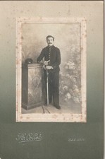 B2 - Cdv Foto Photo Fotografia Cabinet Card inizio 900 Francia Militare Sciabola