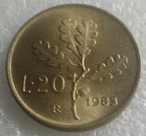Moneta lire ramo - moneta, quercia