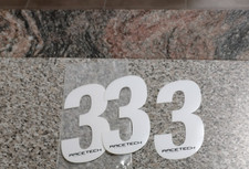 RTECH NUMERO ADESIVO PVC motocross bianco 3PZ NUMERO 3 TRE numeri racetech KTM