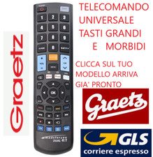 TELECOMANDO UNIVERSALE TV GRAETZ; CLICCA SUL TUO MODELLO ARRIVA GIA' PRONTO