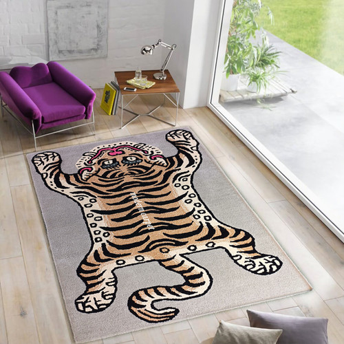 Tappeto tigre tibetano grigio