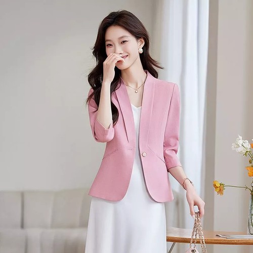 Giacca rosa chic mezza manica - rosa,