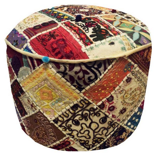 Pouf indiano patchwork - ,