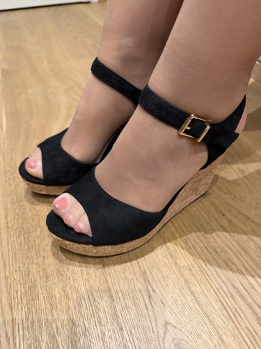 Zeppe nere marrone calze - zeppe,