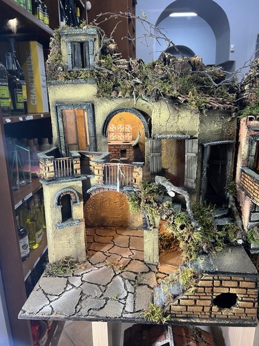 Presepe artigianale costruito - presepe,