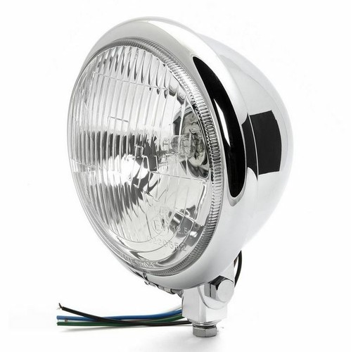 Faro moto anteriore cromato - anteriore,