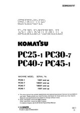 Komatsu PC25-1, PC30-7, PC40-7, PC45-1 Escavatore Idraulico Manuale di Servizio