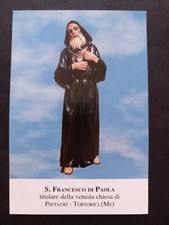 Santino originale holy card San Francesco di Paola Pintaurì Tortorici Messina
