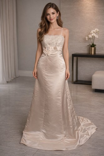 Abito sposa champagne raso - da,