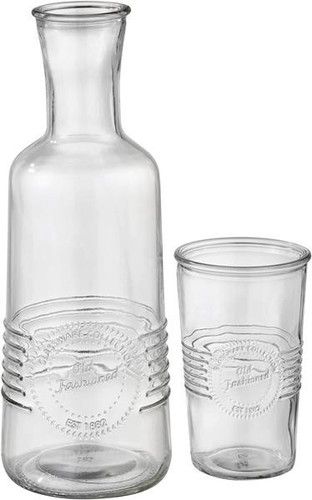 Caraffa vetro con - vetro, bicchiere
