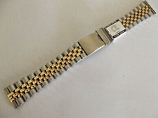 bracciale jubilee bicolor doppia chiusura ansa 18 - 20mm orologi correa montre
