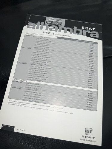 Catalogo listino prezzi seat - prezzi,
