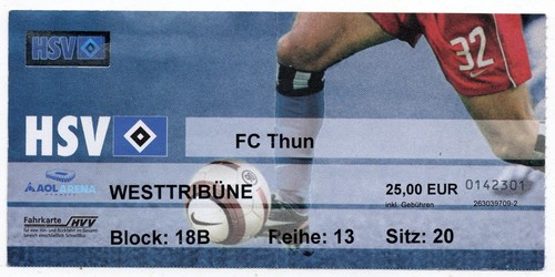 Biglietto hamburger fc - ec, sv