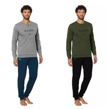 Pigiama tuta casa uomo manica lunga pantalone lungo in cotone primaverile Kappa