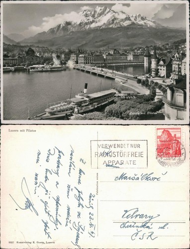 Ansichtskarte luzern lucerna - ansichtskarte,