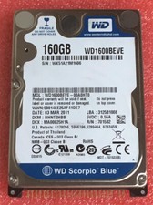 Western Digital Scorpio Blue WD1600BEVE 160 GB disco rigido interno 5400 RPM 2,5" PATA/IDE