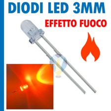 10 pezzi diodi diodo led tremolante diametro 3mm effetto fuoco realissimo video