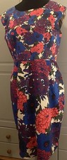 Abito smanicato floreale rosa e blu Phase Eight taglia 16