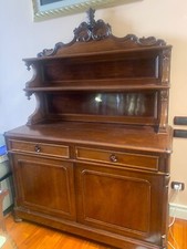 Antica piattaia credenza in noce Umbertina 1880