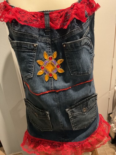 Grembiule denim fatto casa - grembiule,