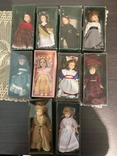 Collezione di 10 bambole "DOLL'S HOUSE COLLECTION"di porcellana,come nuove