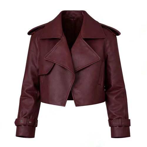 Giacca moto donna borgogna - donna,