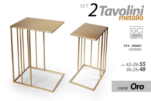 Tavolini tavolo metallo oro - tavolo,