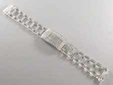 Cinturino in policarbonato trasparente ansa curva da 20mm maglia tipo Oyster