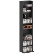 HOMCOM Scaffale Porta CD con 6