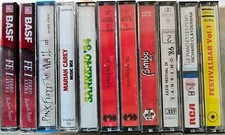 Lotto 9 Musicassette originali Pink Floyd Mariah Carey Sanremo + 2 BASF nuove
