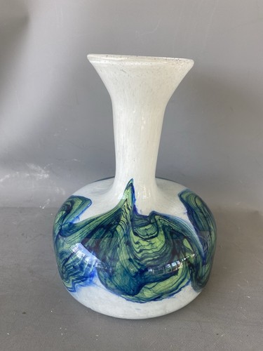 Vaso artistico vetro banco - vaso, in