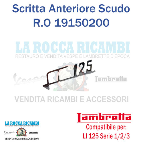 Scritta 125 scudo - "li,
