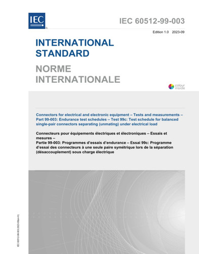Iec 60512 003 2023 - iec, 60512-99-003:2023