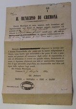 CREMONA 1859 RISORGIMENTO REQUISIZIONE CAVALLI a NOBILE BARBO' x SARDI-PP688