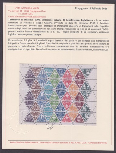 Regno 1908 foglio terremoto - regno,
